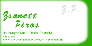 zsanett piros business card